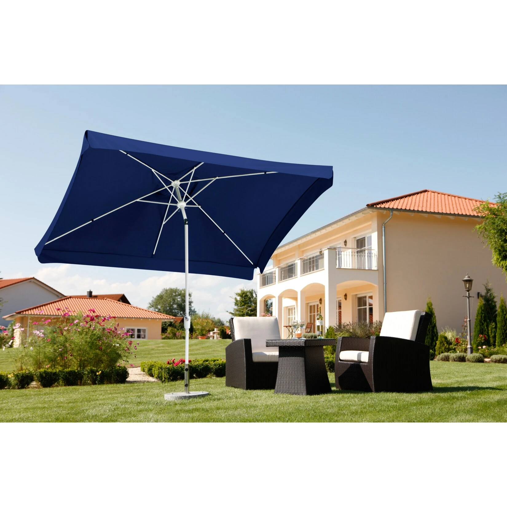 Schneider Sonnenschirm Oslo, Blau - 300 X 200 Cm 4 Schneider Sonnenschirm Oslo, Blau - 300 X 200 Cm – Bild 2