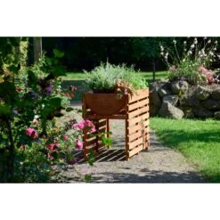 Dobar 58150e Doppelhochbeet Inkl. Pflanzfolie, 100 X 50 X 71 Cm -Outsunny Geschäft 1622613000 prod 005