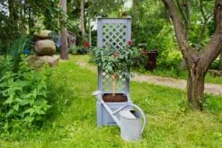 KHW Pflanzkasten Klein Mit Spalier, Grau -Outsunny Geschäft 1831104002 prod 006