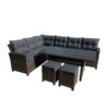 Greemotion Lounge Set Tessin,Alu,PE-Geflecht,5-tlg -Outsunny Geschäft 1905254000 prod 001