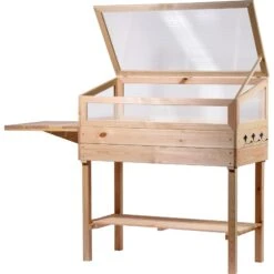 Dobar Erhöhtes Frühbeet Mit Tisch & Haken Gr. L, Transparent, Kiefer -Outsunny Geschäft 1938113000 prod 005