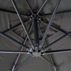 Deluxe Ampelschirm MCW-D14, Sonnenschirm, Rund Ø 3m Polyester Alu/Stahl 14kg ~ Anthrazit Ohne Ständer -Outsunny Geschäft 1975670003 prod 004