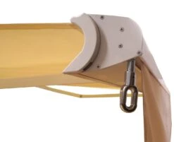 Elektrische Kassetten-Markise H124, Vollkassette, 5x3m Ausfahrbarer Volant ~ Polyester Grau/Weiß -Outsunny Geschäft 1975691001 prod 004