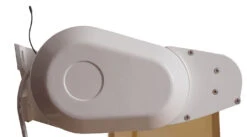 Elektrische Kassetten-Markise H124, Vollkassette, 5x3m Ausfahrbarer Volant ~ Polyester Grau/Weiß -Outsunny Geschäft 1975691001 prod 005