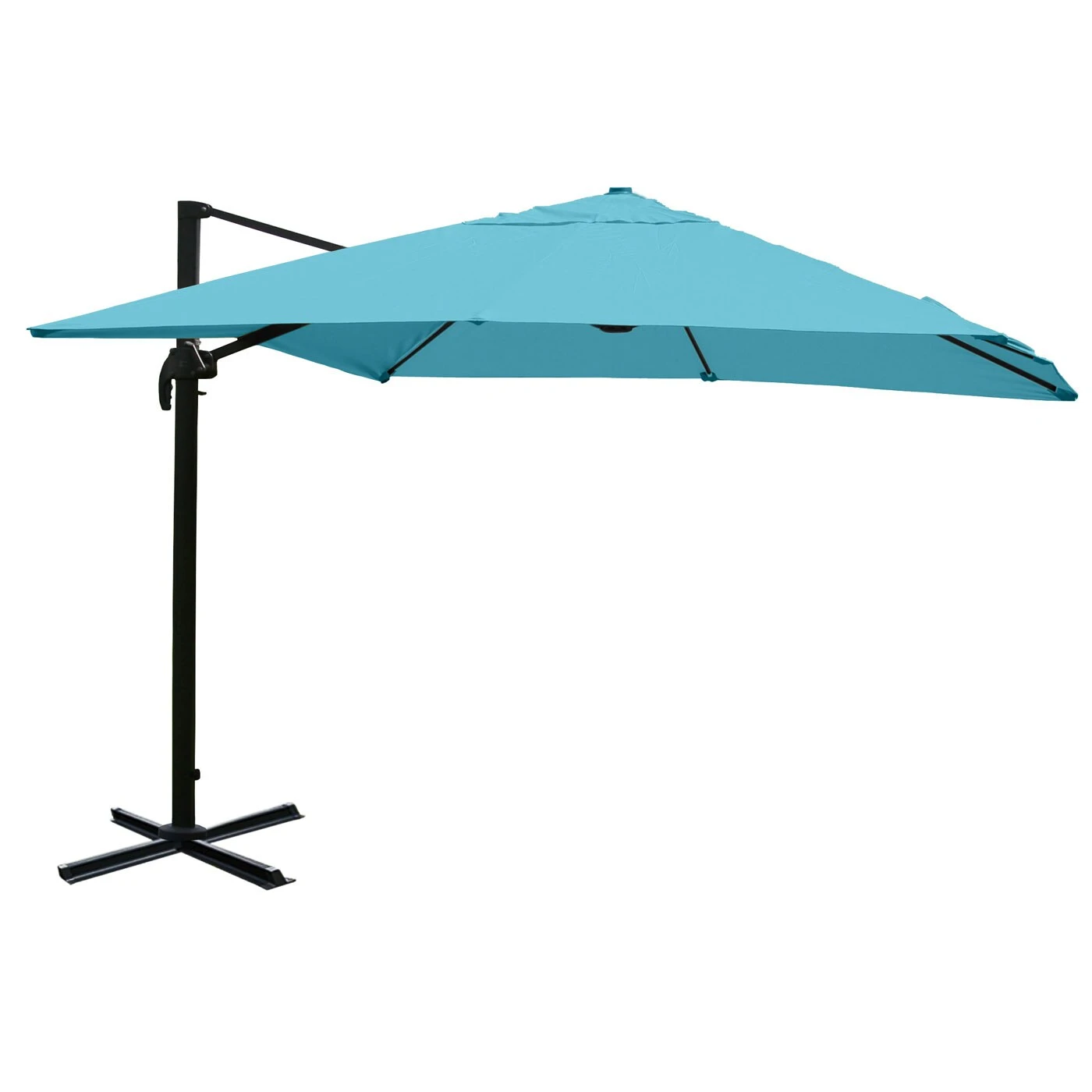Gastronomie-Ampelschirm MCW-A96, Sonnenschirm, 3x3m (Ø4,24m) Polyester/Alu 23kg ~ Türkis Ohne Ständer 4 Gastronomie-Ampelschirm MCW-A96, Sonnenschirm, 3x3m (Ø4,24m) Polyester/Alu 23kg ~ Türkis Ohne Ständer – Bild 2