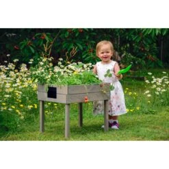 Dobar Kinderhochbeet Kreidetafel, Grau -Outsunny Geschäft 2037442001 prod 003