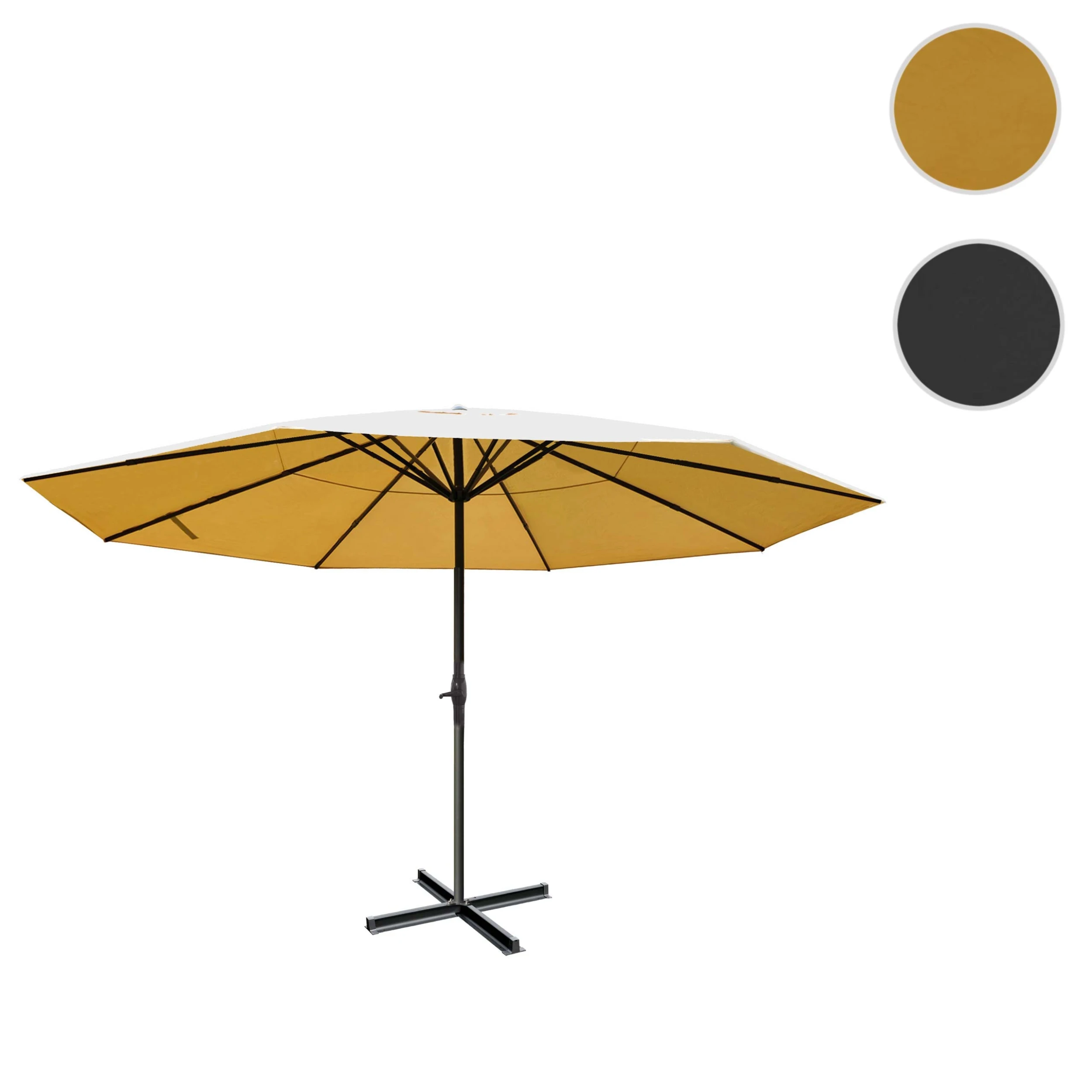 Sonnenschirm Carpi Pro, Gastronomie Marktschirm Ohne Volant Ø 5m Polyester/Alu 28kg ~ Creme Ohne Ständer 8 Sonnenschirm Carpi Pro, Gastronomie Marktschirm Ohne Volant Ø 5m Polyester/Alu 28kg ~ Creme Ohne Ständer – Bild 6