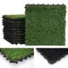 Grasfliese MCW-E13, Rasenfliese Grasmatte Kunstrasen, Balkon/Terrasse 11x Je 30x30cm = 1qm -Outsunny Geschäft 2103714000 prod 001