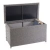Poly-Rattan Kissenbox MCW-D88, Gartentruhe Auflagenbox Truhe ~ Basic Grau, 51x115x59cm 250l -Outsunny Geschäft 2103721015 prod 001