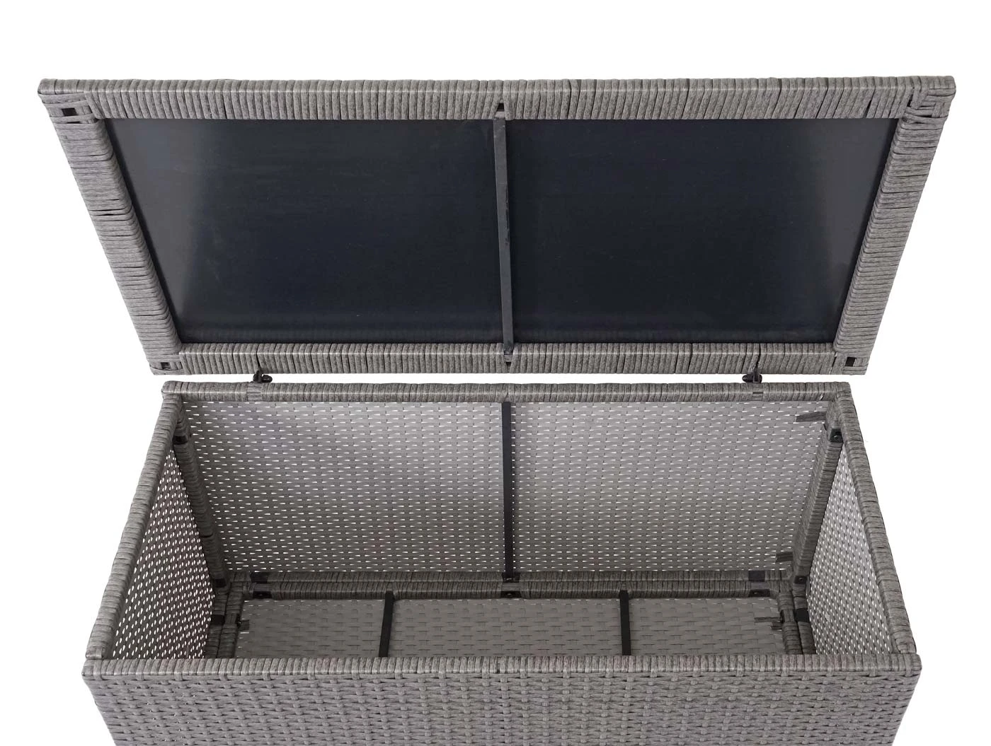 Poly-Rattan Kissenbox MCW-D88, Gartentruhe Auflagenbox Truhe ~ Basic Grau, 51x115x59cm 250l 8 Poly-Rattan Kissenbox MCW-D88, Gartentruhe Auflagenbox Truhe ~ Basic Grau, 51x115x59cm 250l – Bild 6
