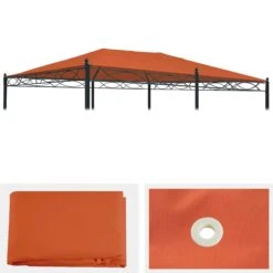 Ersatzbezug Für Dach Pergola Pavillon Calpe 5x3m ~ Terracotta