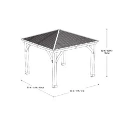 Westmann Holz Pavillon Devon 12x12 11 Westmann Holz Pavillon Devon 12x12 -Outsunny Geschäft 2149624000 prod 004