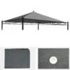 Ersatzbezug Für Dach Pergola Pavillon Calpe 3x3m ~ Grau -Outsunny Geschäft 2165239000 prod 001
