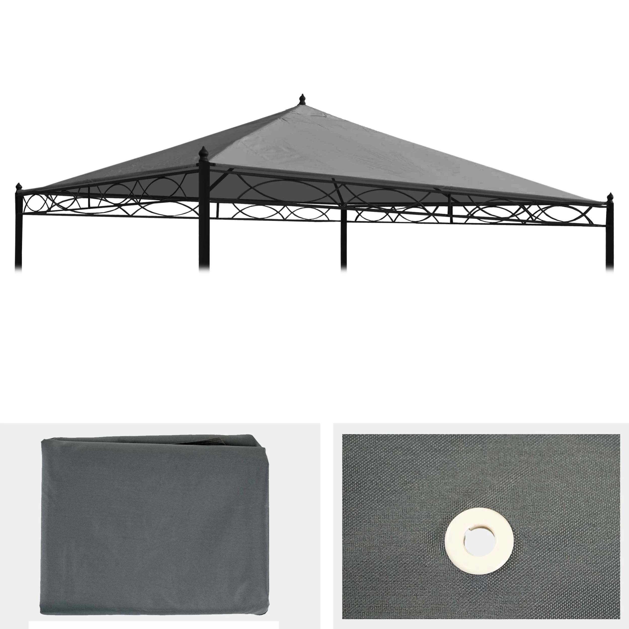 Ersatzbezug Für Dach Pergola Pavillon Calpe 3x3m ~ Grau 3 Ersatzbezug Für Dach Pergola Pavillon Calpe 3x3m ~ Grau