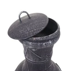 Terrassenofen MCW-F71, Feuerstelle Terrassenkamin Gartenkamin Gartenofen, Gusseisen 11,7kg 91x42x42cm -Outsunny Geschäft 2165634000 prod 003