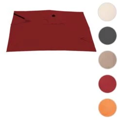 Ersatz-Bezug Für Ampelschirm MCW-A39, Sonnenschirmbezug Ersatzbezug, 3x3m (Ø4,24m) Polyester 2,8kg ~ Bordeaux -Outsunny Geschäft 2165640005 prod 005