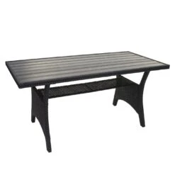 Poly-Rattan Garnitur MCW-E95, Garten-/Lounge-Set Sitzgruppe, Spun Poly Halbrundes Rattan ~ Schwarz, Kissen Anthrazit -Outsunny Geschäft 2165671001 prod 006