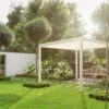 Mirador Pavillon 3x4 Classic Lamellendach Alu/Stahl Weiss -Outsunny Geschäft 2245364000 prod 001