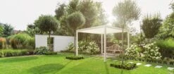 Mirador Pavillon 3x4 Classic Lamellendach Alu/Stahl Weiss