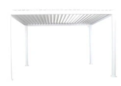 Pergola MCW-J32, Garten Lamellen-Pavillon, 11cm-Alu-Gestell 4x3m ~ Weiß -Outsunny Geschäft 2353629005 prod 002
