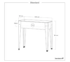 Herstera Garden Stahl Hochbeet Urban Rot 100x40x84 Cm -Outsunny Geschäft 2475005000 prod 003