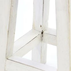 VCM Hocker Weiß Im Vintage-Look Massiv Holz Schemel Blumentisch 50 Cm -Outsunny Geschäft 8600043100 915478 prod 004