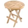 VCM Beistelltisch Blumen Hocker Tisch Klappbar Teakholz Unbehandelt Ø40 -Outsunny Geschäft 8600043100 915594 prod 001