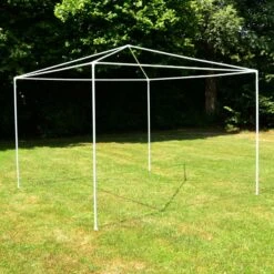 VCM Pavillon 3x3 M In Blau Weiß PE Plane 2 Seitenteile Partyzelt Gartenzelt Zelt -Outsunny Geschäft 8600043100 915688 prod 003