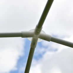 VCM Pavillon 3x3 M In Blau Weiß PE Plane 2 Seitenteile Partyzelt Gartenzelt Zelt -Outsunny Geschäft 8600043100 915688 prod 005