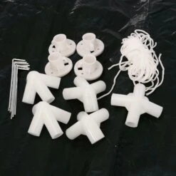 VCM Pavillon 3x3 M In Weiß PE Plane 4 Seitenteile Partyzelt Gartenzelt Sonnenschutz -Outsunny Geschäft 8600043100 915690 prod 005