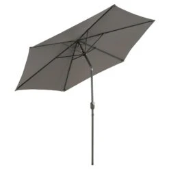 VCM Sonnenschirm 2,90m Anthrazit Mit Kurbel Neigbar Wasserabweisend UV Schutz 50+