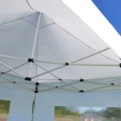 VCM PROFI Falt Pavillon Partyzelt Mit 4 Seitenteilen 3x3m Weiß Wasserdichtes Dach -Outsunny Geschäft 8600043100 916152 prod 003