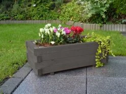 Promadino Pflanzkasten "Empoli" Mit Pflanzfolie Anthrazit