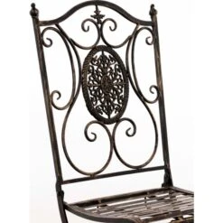 CLP Garten-Sitzgruppe Aldeano Aus Eisen I Pflegeleichtes Gartenmöbel-Set: 2 X Klappstuhl Und 1 X Tisch -Outsunny Geschäft 8600246500 112417035 prod 004