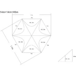 CLP Sternzelt 14M | XL-Sternzelt Für Den Garten I Event-Zelt Mit 14 Meter Durchmesser I Überdachten Zeltfläche Von Ca. 40 M² I In Vielen Farben -Outsunny Geschäft 8600246500 1611502 prod 006