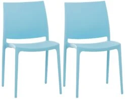 CLP 2er Set Stühle Maya I Wetterbeständige Stapelstühle Bis Zu 130 Kg Belastbar