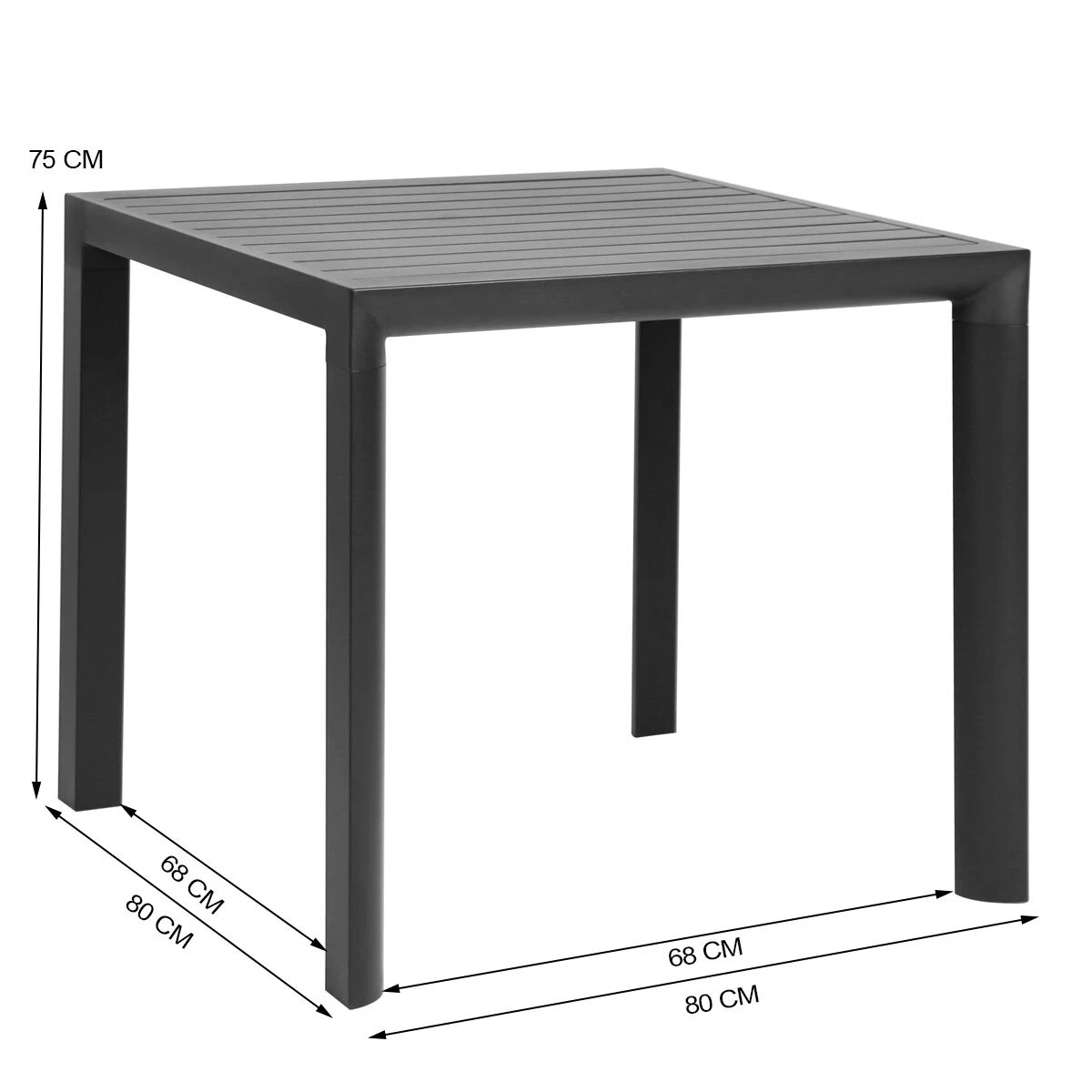 Grasekamp Gartentisch Sol Aus Pulverbeschichtetem Aluminium - Anthrazit 7 Grasekamp Gartentisch Sol Aus Pulverbeschichtetem Aluminium - Anthrazit – Bild 5