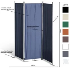 Grasekamp Stellwand 165x170 Cm Dreiteilig - Terra - Paravent Raumteiler Trennwand Sichtschutz -Outsunny Geschäft 8600280600 47707 prod 002