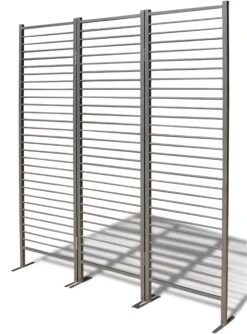 Grasekamp Paravent Venecia 180x195cm 3tlg. - Grau Stellwannd Raumteiler Trennwand Sichtschutz -Outsunny Geschäft 8600280600 47899 prod 003