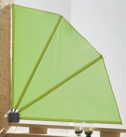 Grasekamp 2 Stück Balkonfächer 120 X 120 Cm Apfelgrün Mit Wandhalterung Schutzhülle Trennwand Sichtschutz -Outsunny Geschäft 8600280600 47964 prod 003