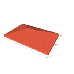 Grasekamp Ersatzdach Zu Aluoptik Pavillon 3x3m Terrakotta Plane Ersatzbezug -Outsunny Geschäft 8600280600 48407 prod 004