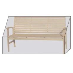 Grasekamp Black Premium Gartenbankhülle 160x60x85cm / Garden Bench Cover / Atmungsaktiv / Breathable