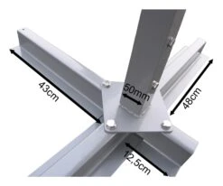 Grasekamp Stand Markise 3x4m Platingrau Mit Schutzhülle Terrassenüberdachung London -Outsunny Geschäft 8600280600 78013 prod 006