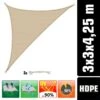 UV Sonnensegel 3x3x4,2 HDPE Dreieck Rechtwinklig Sonnenschutz Garten Beige -Outsunny Geschäft 8600295800 11688 prod 001