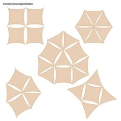 UV Sonnensegel 2,5x2,5x3,5 HDPE Dreieck Rechtwinklig Sonnenschutz Garten Beige -Outsunny Geschäft 8600295800 11793 prod 006