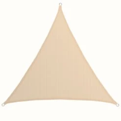 UV Sonnensegel 5x5x5 HDPE Dreieck Sonnenschutz Überdachung Balkon Garten Beige