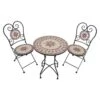 3tlg. Balkon Set Mosaik Garten Terrasse Metall Stuhl Tisch Beistelltisch Stühle -Outsunny Geschäft 8600296500 15508 prod 001