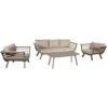 4tlg Alu Sitzgarnitur Sitzgruppe Garten Lounge Set Gartenmöbel Massiv Tisch Sofa -Outsunny Geschäft 8600296500 31660 prod 001