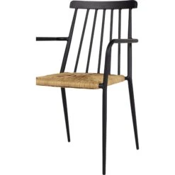 2x Evira Gartenstuhl Stapelbar Schwarz Polyrattan Garten Möbel Stuhl Sessel -Outsunny Geschäft 8600296500 34682 prod 005