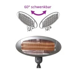 H+H IPX4 BS 55 G Quarz-Heizstrahler Mit Drei Heizstäben, 2000 W -Outsunny Geschäft 8600298500 27818 prod 004